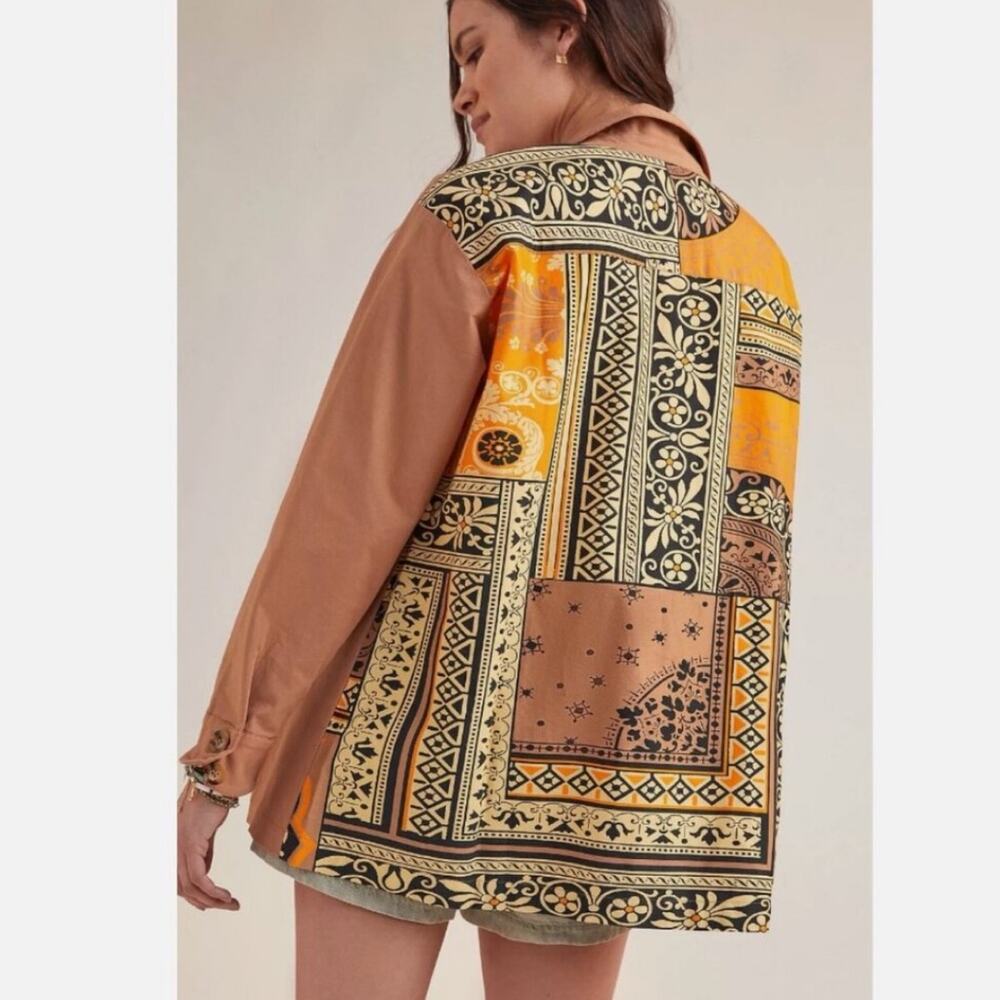 Anthropologie Porridge Loana Patchwork Print Cotton Chore Barn Jacket XS